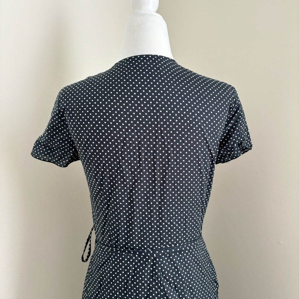 Jenni Kayne Black and White Polka Dot Midi Dress - Picture 6 of 7